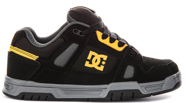 DC Shoes Stag In Black Yellow For Men