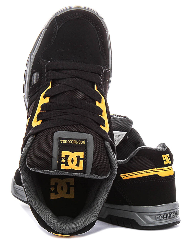DC Shoes Stag In Black Yellow For Men