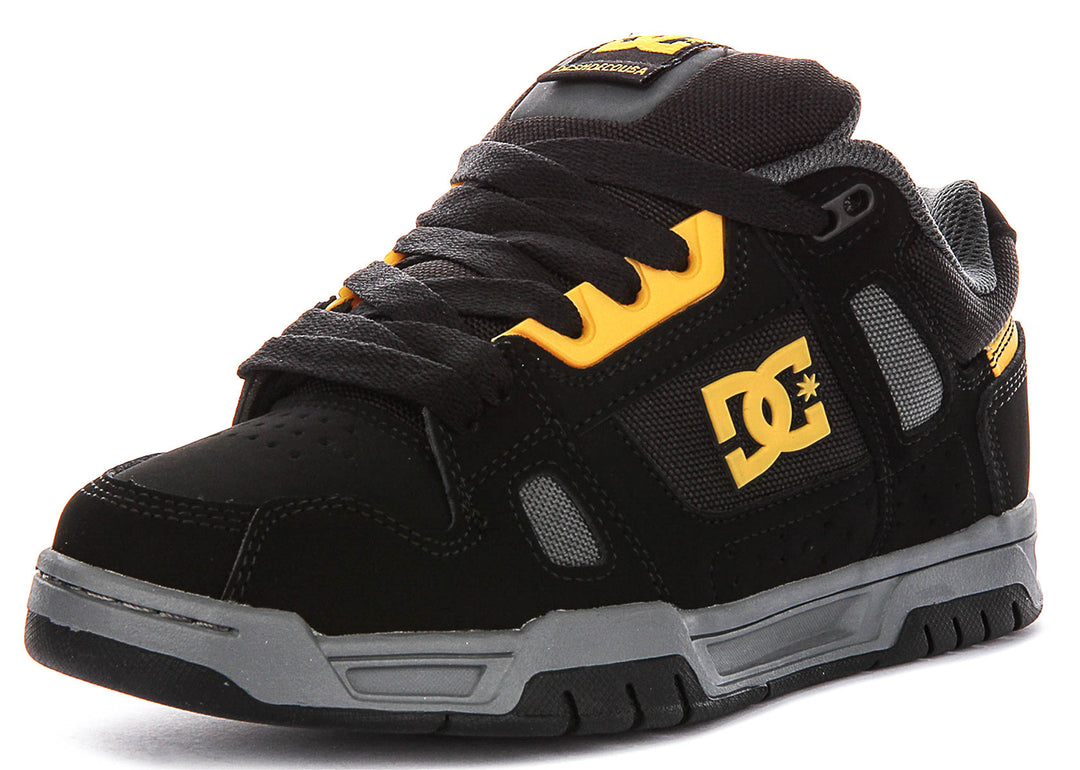 DC Shoes Stag In Black Yellow For Men