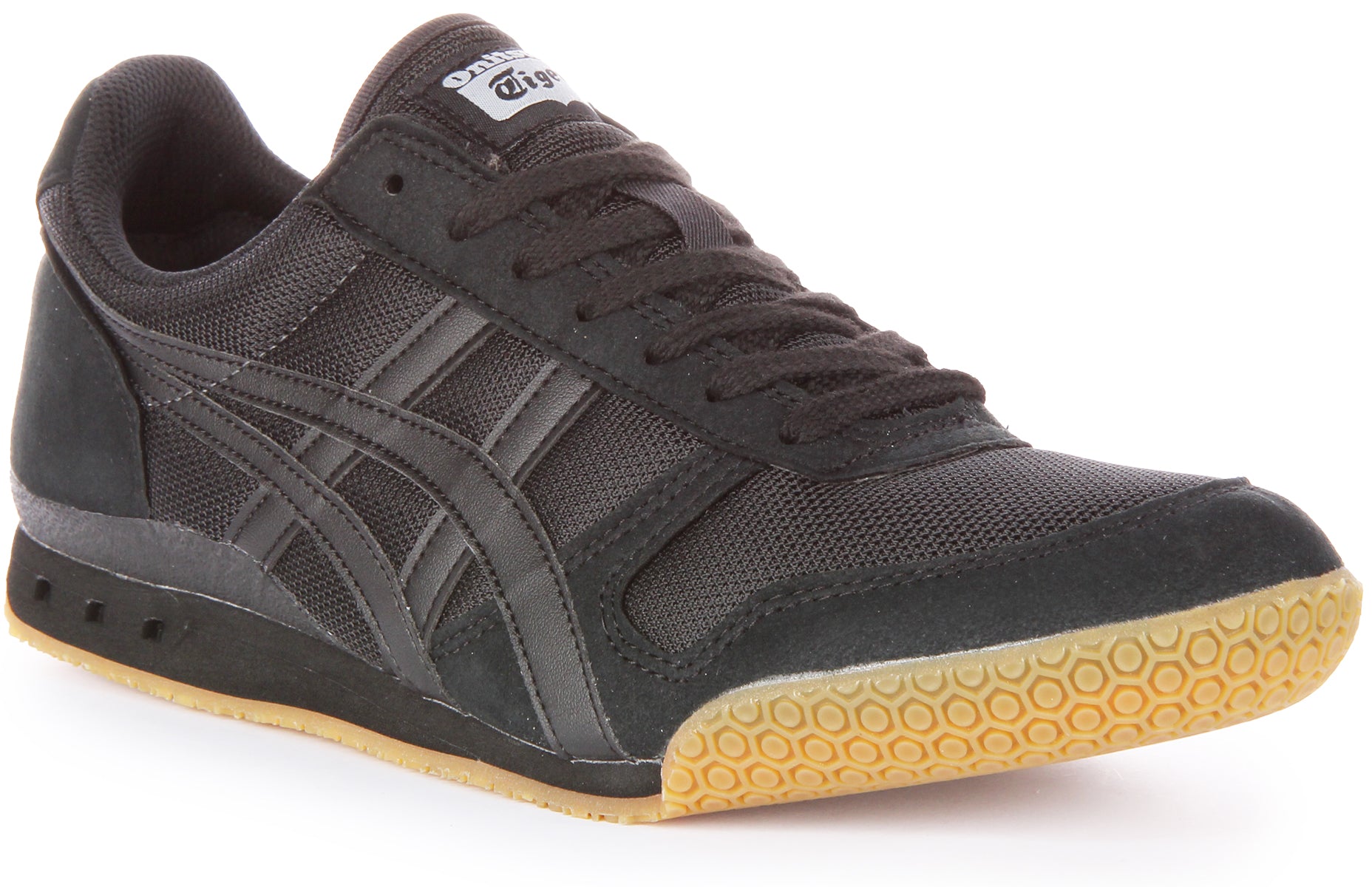 Onitsuka Tiger Traxy In Black Black | Iconic Low Top Mesh Trainer