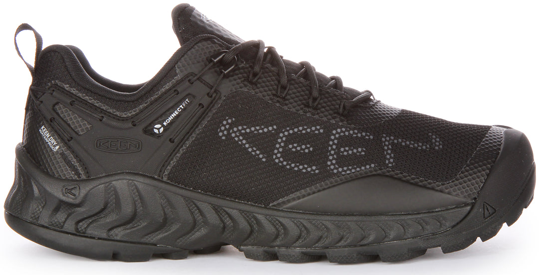 Keen Nxis Evo Chaussures de randonnée imperméables à lacets pour hommes en noir noir