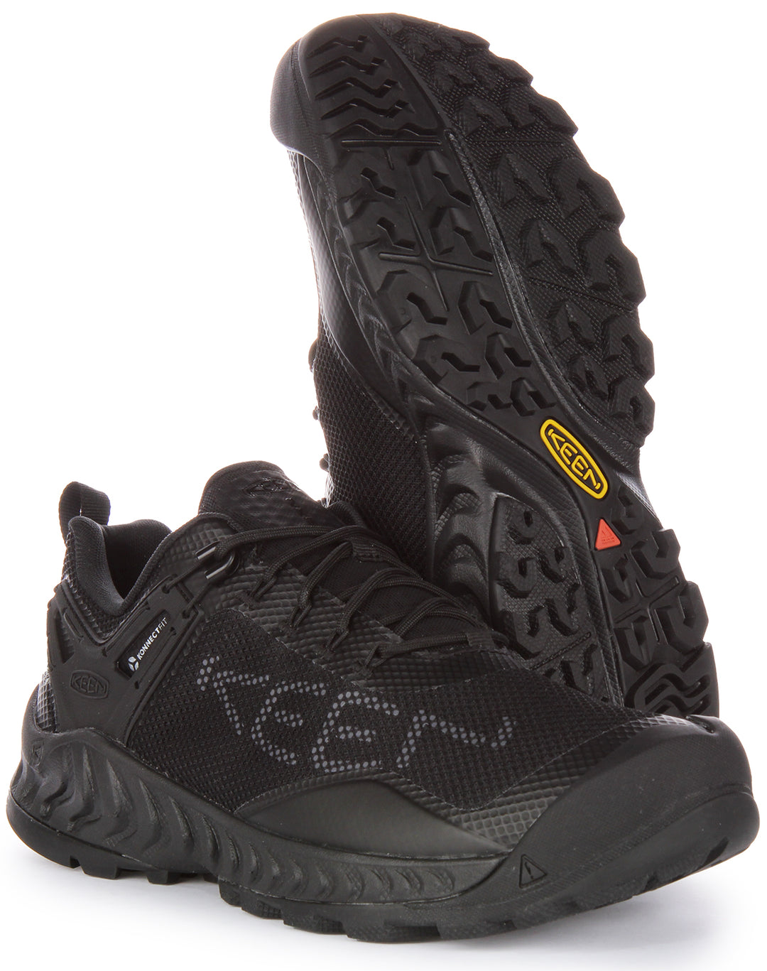 Keen Nxis Evo Chaussures de randonnée imperméables à lacets pour hommes en noir noir