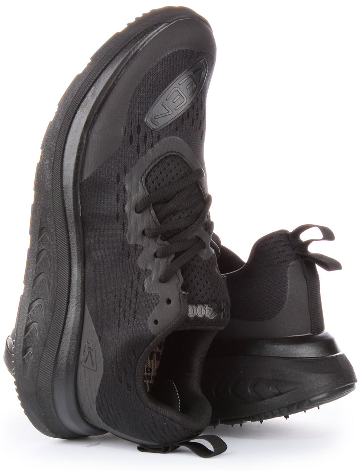 Keen Anti Odor Curve Wanderschuhe Herren Textiltrainer in Schwarz