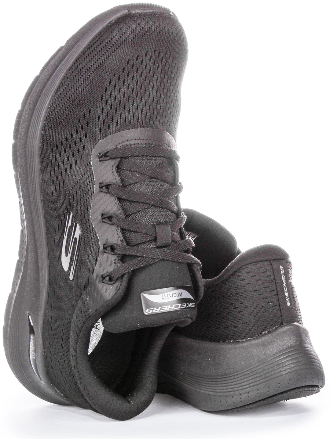 Skechers Arch Fit 2 Big Leaugue In All Black For Women
