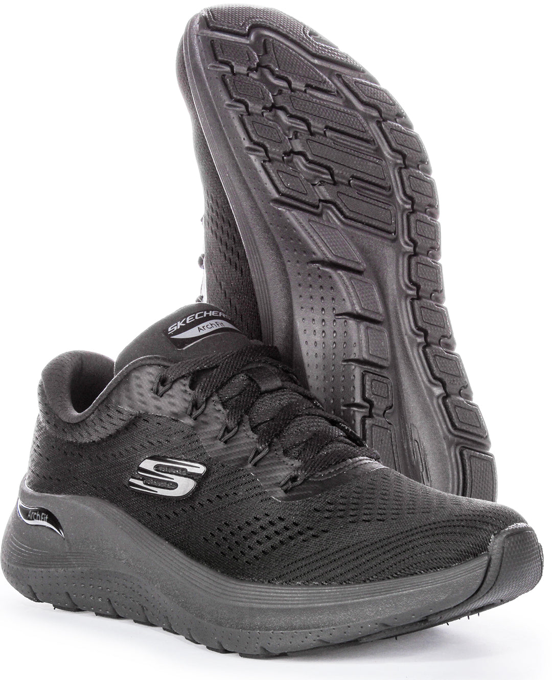 Skechers Arch Fit 2 Big Leaugue In All Black For Women