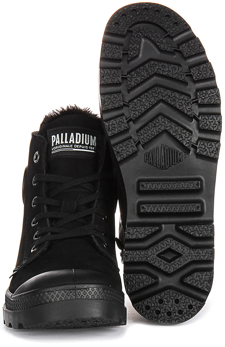 Palladium Pampa Hi Zip All Black For Women | Winter Lined Boots