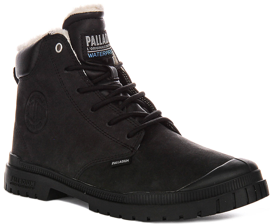Palladium SP20 Cuff Waterproof Leather In Black Black