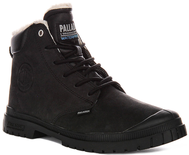 Palladium SP20 Cuff Waterproof Leather In Black Black