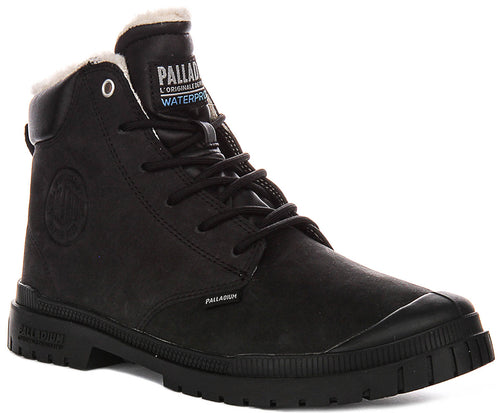 Palladium SP20 Cuff Waterproof Leather In Black Black