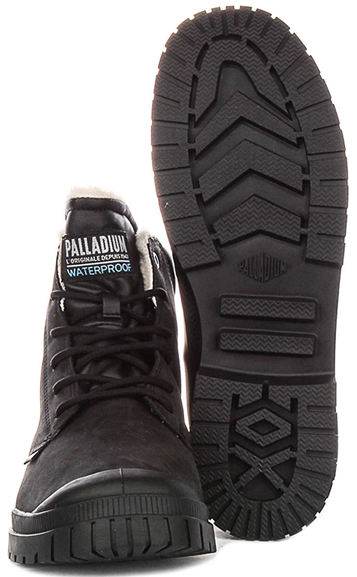 Palladium SP20 Cuff Waterproof Leather In Black Black