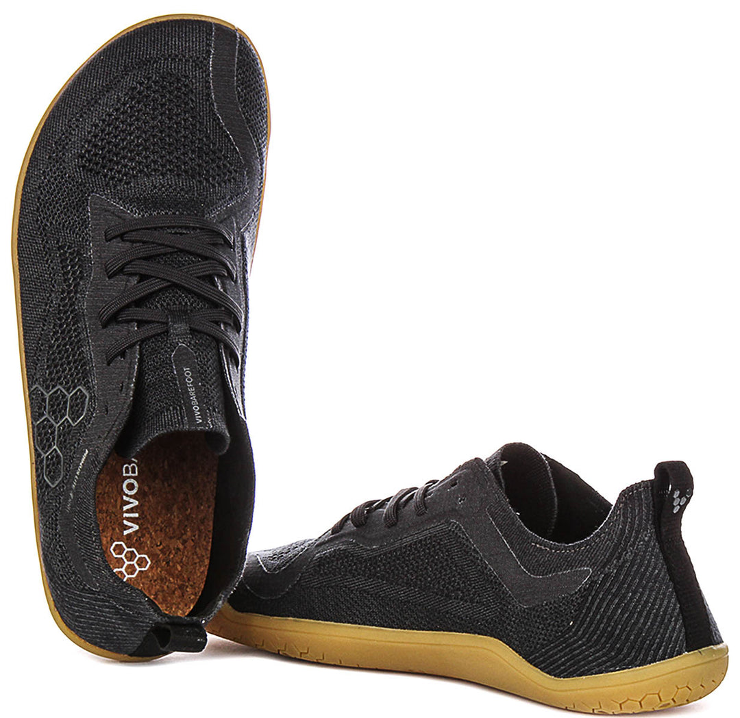 Vivobarefoot Prims Lite Knit In Black Black For Men