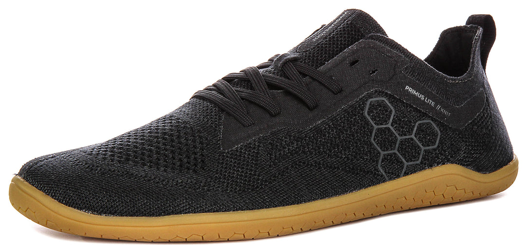 Vivobarefoot Prims Lite Knit In Black Black For Men