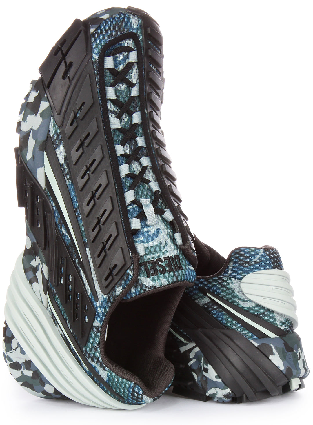 Diesel SPrototype V2 Scarpe da ginnastica allacciate a rete con rivestimento in gomma da in nero blu