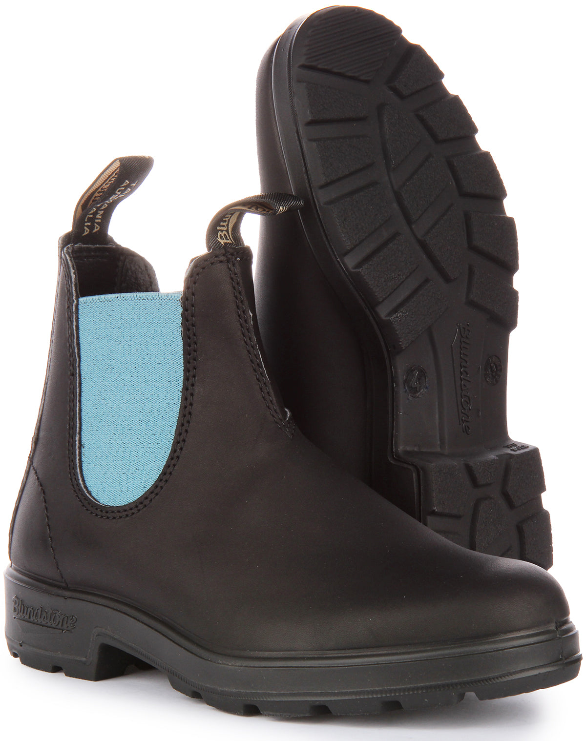 Blundstone 2207 Womens Black With Blue Gusset Chelsea Boots