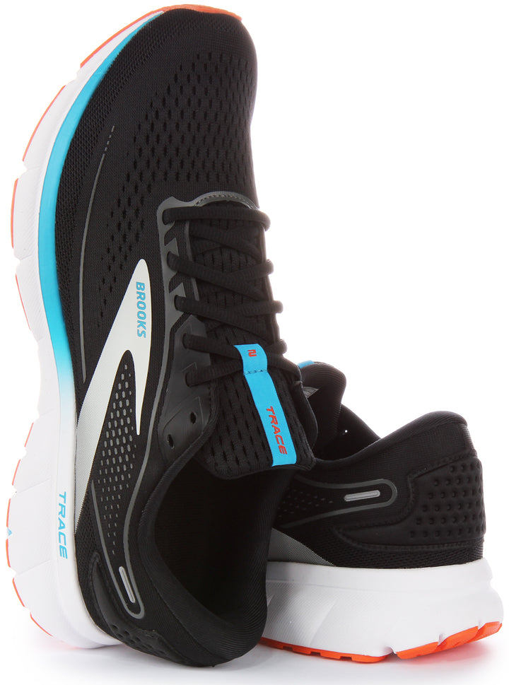 Brooks Trace 2 In Black Blue For Men