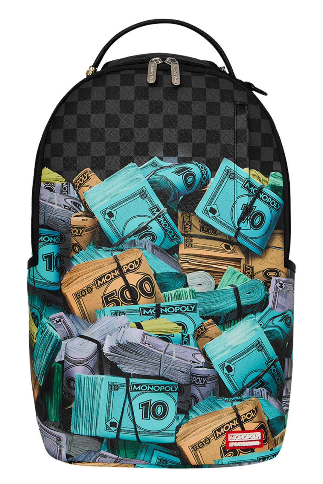 Sprayground Monopoly Stack Up Backpack In Black Blue
