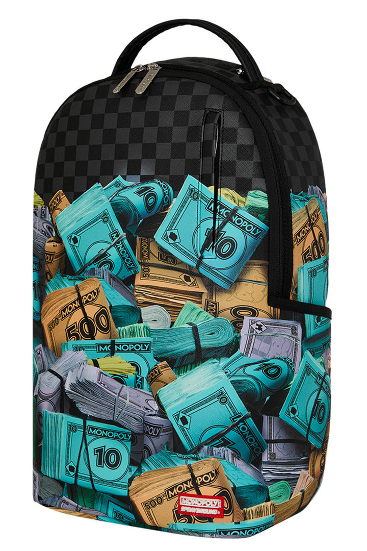 Sprayground Monopoly Stack Up Backpack In Black Blue