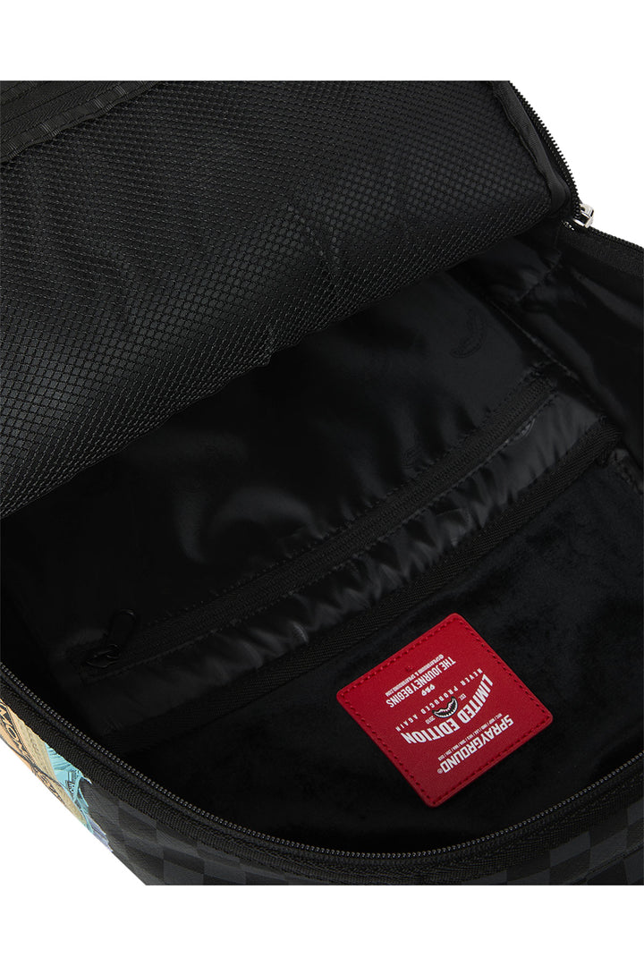 Sprayground Monopoly Stack Up Backpack In Black Blue