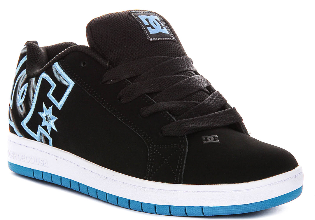 DC Shoes Court Graffik In Black Blue For Youth