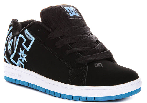 DC Shoes Court Graffik In Black Blue For Youth