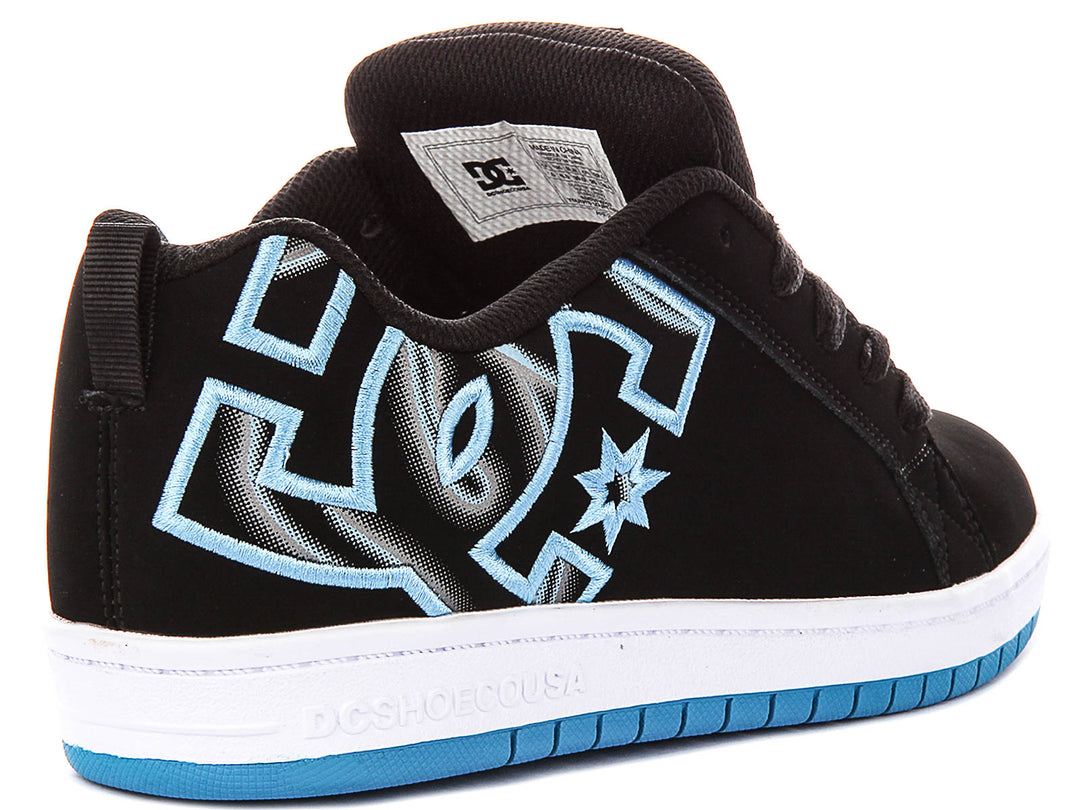 DC Shoes Court Graffik In Black Blue For Youth