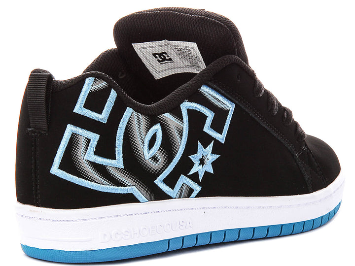 DC Shoes Court Graffik In Black Blue For Youth