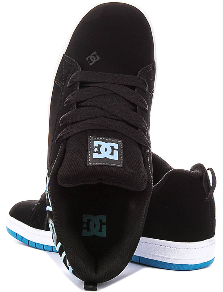 DC Shoes Court Graffik In Black Blue For Youth