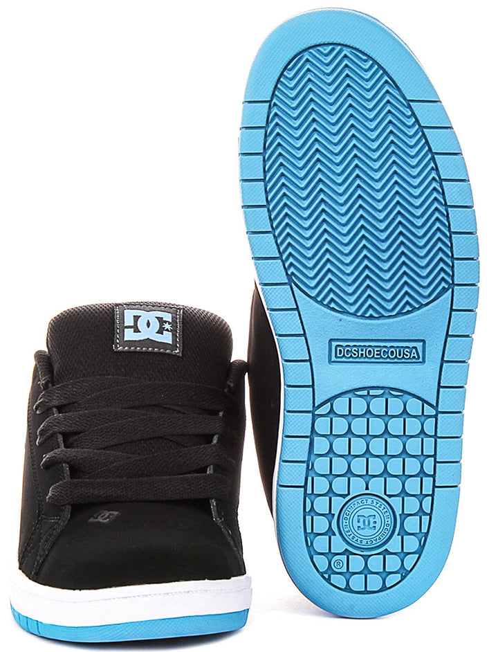 DC Shoes Court Graffik In Black Blue For Youth
