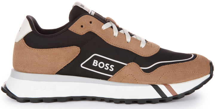 Boss Jonah Runner Sdtx In Black Brown For Men