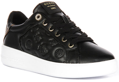 Guess Ronii 4G Peony Logo In Black Brown for Women