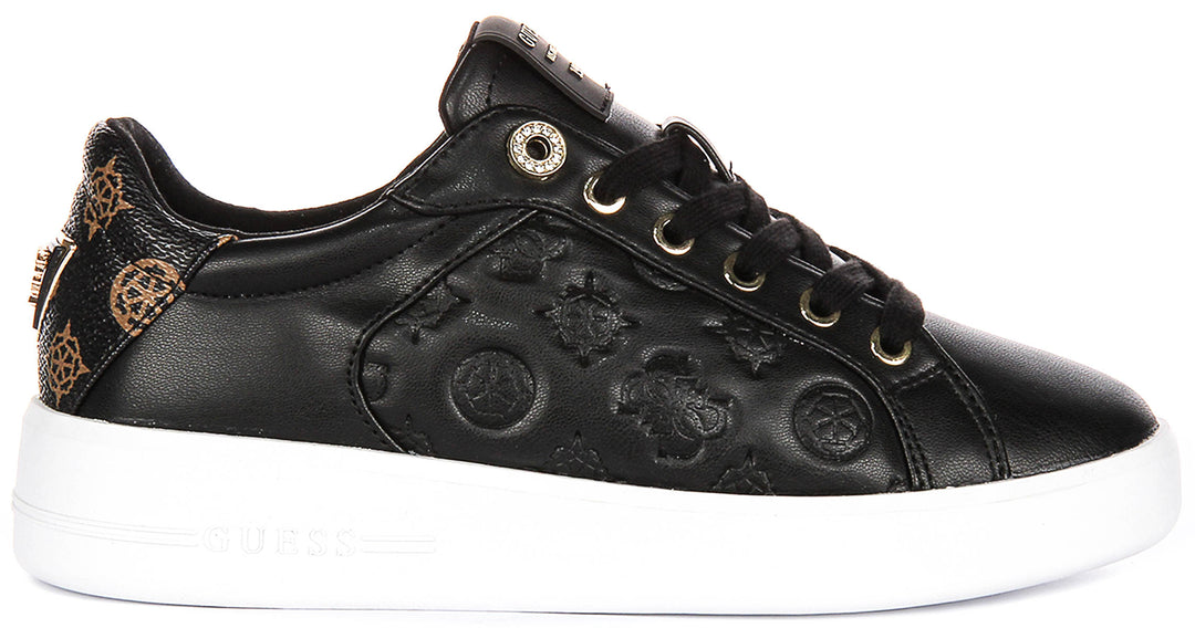 Guess Ronii 4G Peony Logo In Black Brown for Women