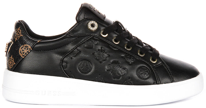 Guess Ronii 4G Peony Logo In Black Brown for Women