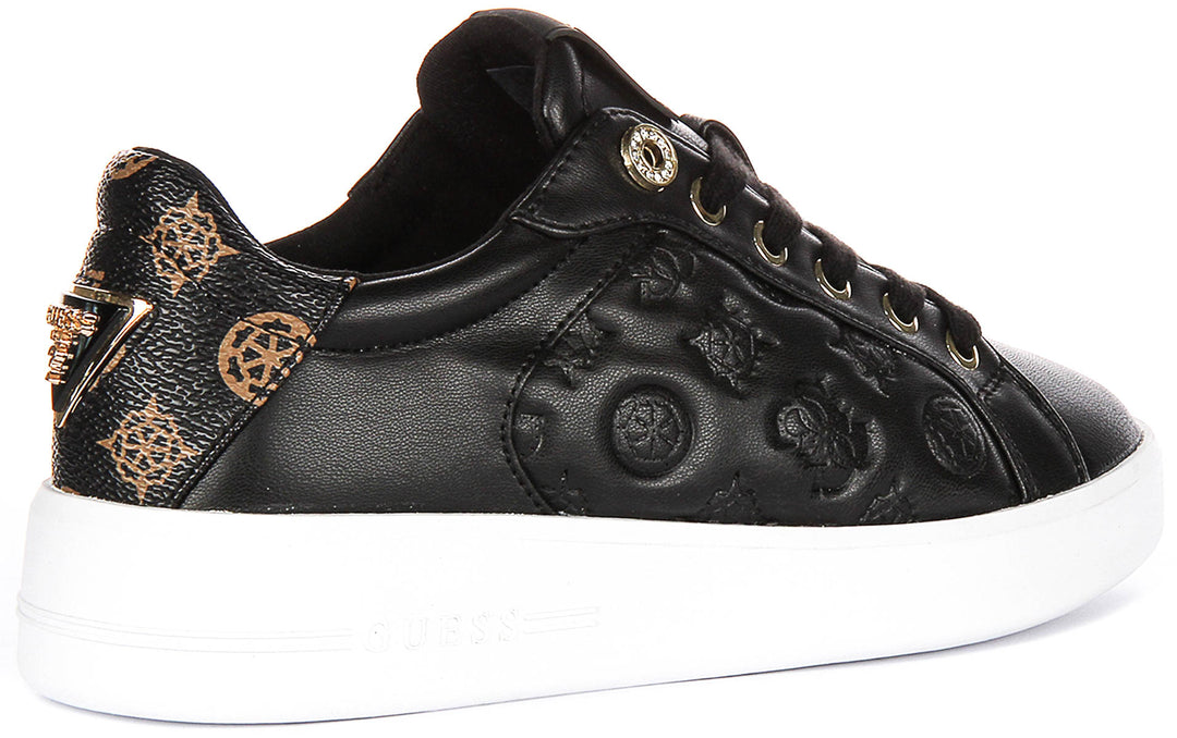 Guess Ronii 4G Peony Logo In Black Brown for Women