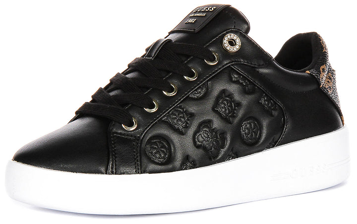 Guess Ronii 4G Peony Logo In Black Brown for Women