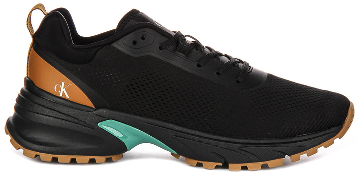 Calvin Klein Jeans Hike Runner Tech In Black Brown For Men