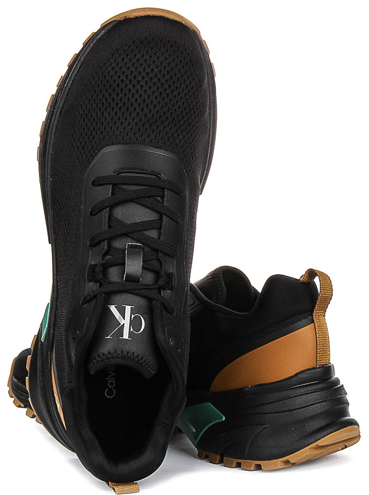 Calvin Klein Jeans Hike Runner Tech In Black Brown For Men
