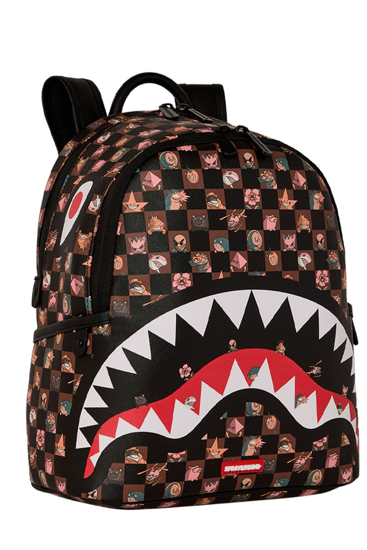 Sprayground Stealth Crew Savage Backpack In Black Brown