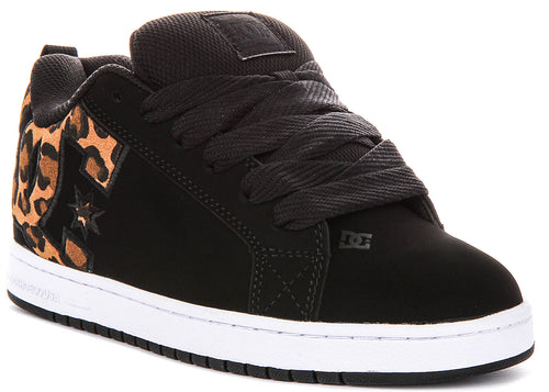 DC Shoes Court Graffik In Cheetah Black