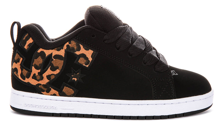 DC Shoes Court Graffik In Cheetah Black