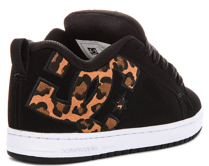 DC Shoes Court Graffik In Cheetah Black