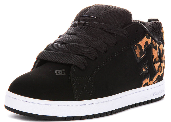 DC Shoes Court Graffik In Cheetah Black