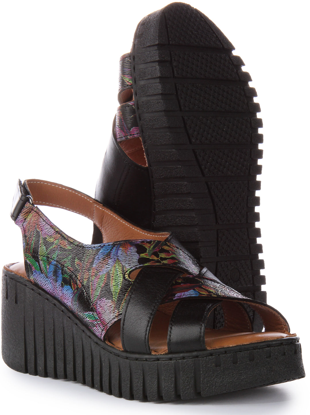 Justinreess England Adele Soft Footbed In Black Flower