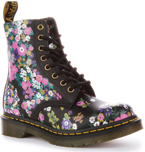 Dr. Martens 1460 Pascal Vintage Floral Classic Lace BT Stivaletti In Nero Fiore