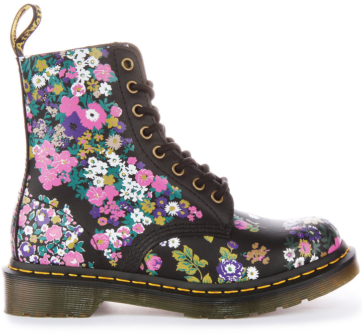 Dr. Martens 1460 Pascal Vintage Floral Classic Lace BT Stivaletti In Nero Fiore