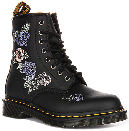 Dr Martens 1460 Vonda In Black Flower for Women