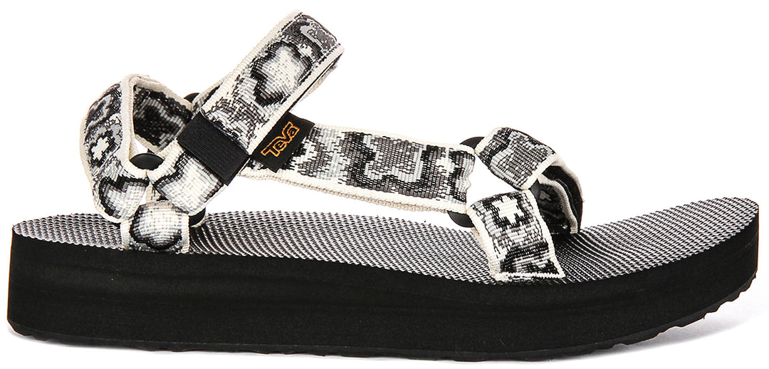 Teva Midform Universal In Black Flower For Women