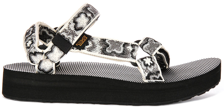 Teva Midform Universal In Black Flower For Women