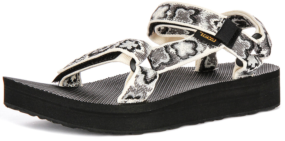 Teva Midform Universal In Black Flower For Women