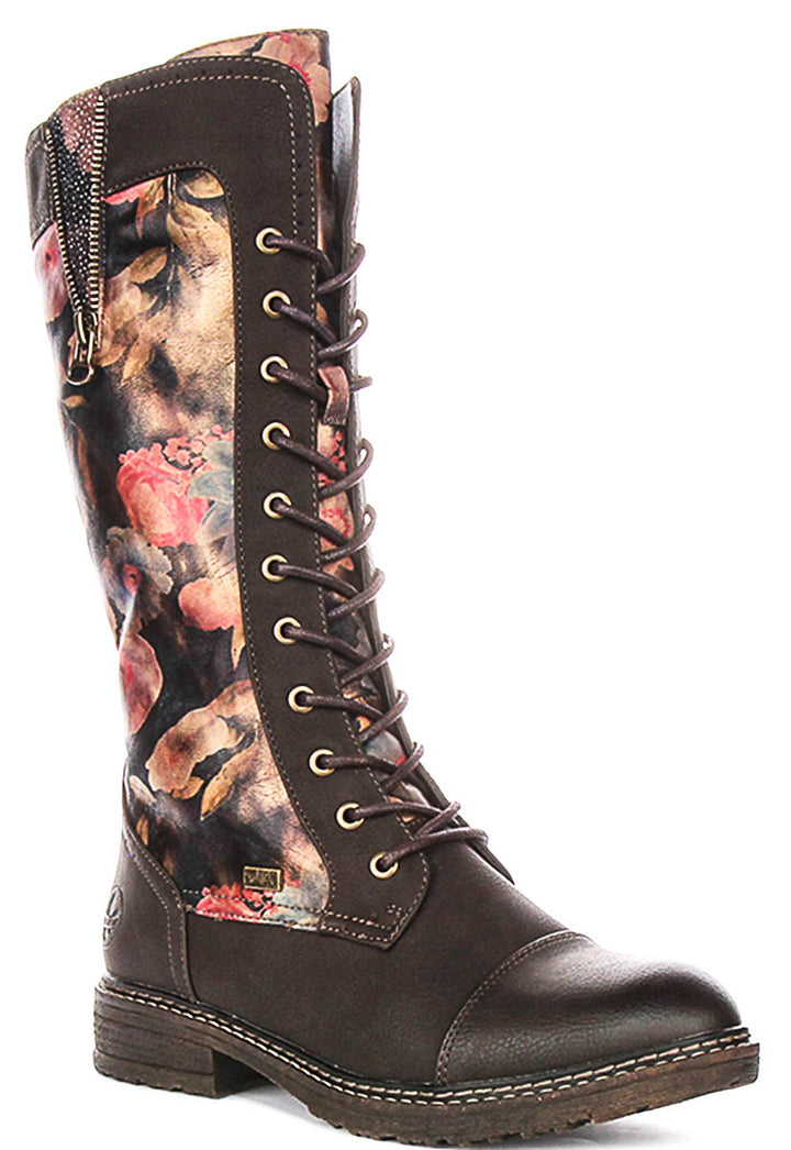 Rieker 94731-91 In Black Flower For Women