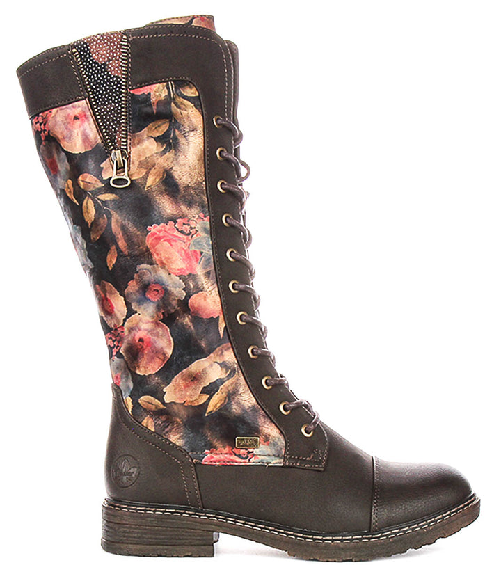 Rieker 94731-91 In Black Flower For Women